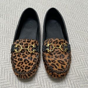 C. WONDER Driving Loafer in Faux Fur Leopard Print